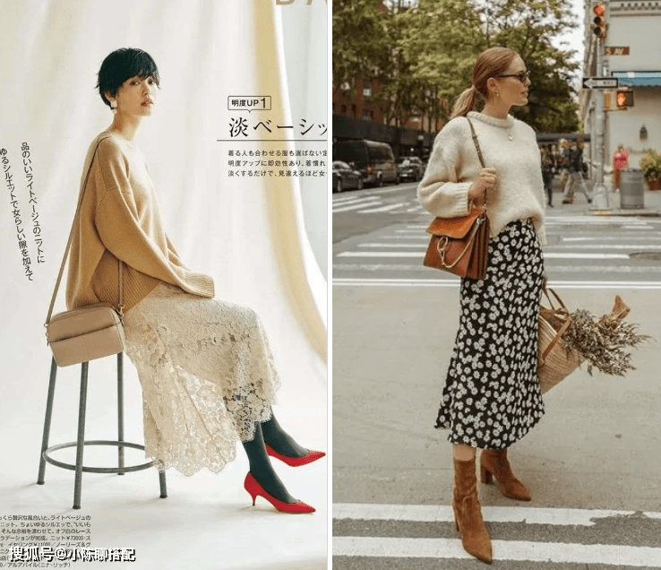 秘密 今秋“毛衣+半裙”凭什么时髦？穿衣高手的时髦秘密，关键在这里