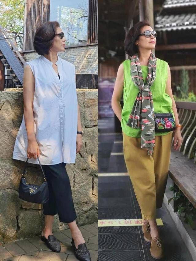 设计 50、60岁时髦女人，早不穿阔腿裤！今秋流行“九分小脚裤”更时髦