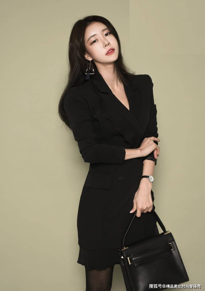 黑色 不同版型的黑色连衣裙穿搭，展现女性不同的知性优雅美