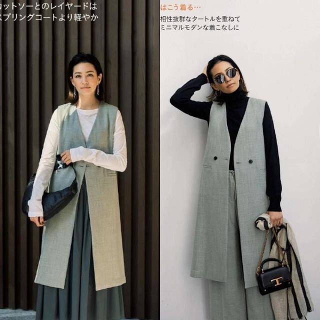 颜色 风衣算什么,今年深秋流行的是“长马甲”,百搭显高又显瘦,有范毛呢穿搭_网