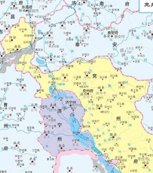 明朝时期兖州府辖四州二十三县现分属哪些地市