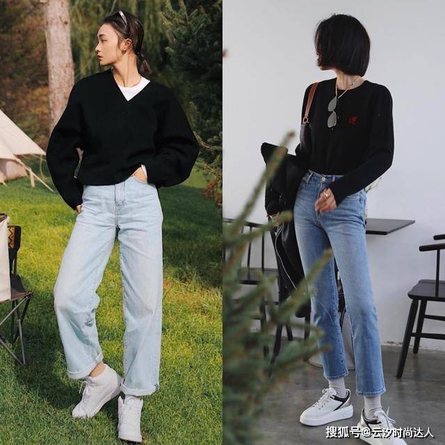 降低 秋冬穿“牛仔裤”怎么搭配上衣、鞋子,才能既时髦又显腿细?