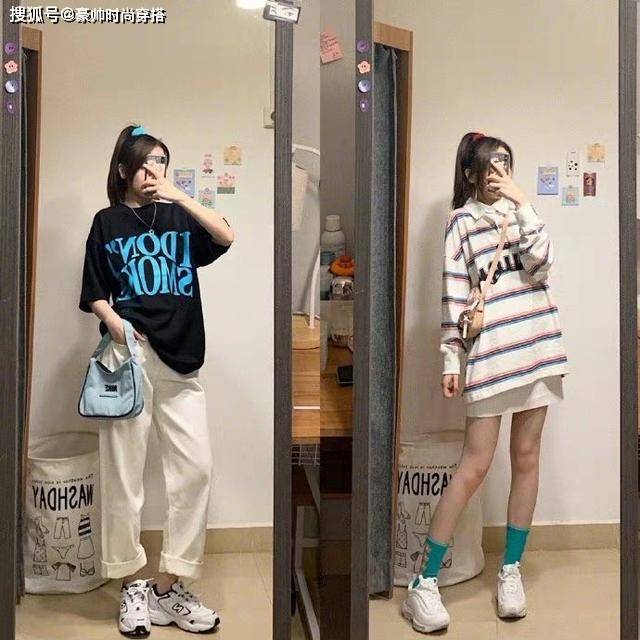 的比例 被“高中生”的日常穿搭美到了，不仅元气减龄，还很时尚好看
