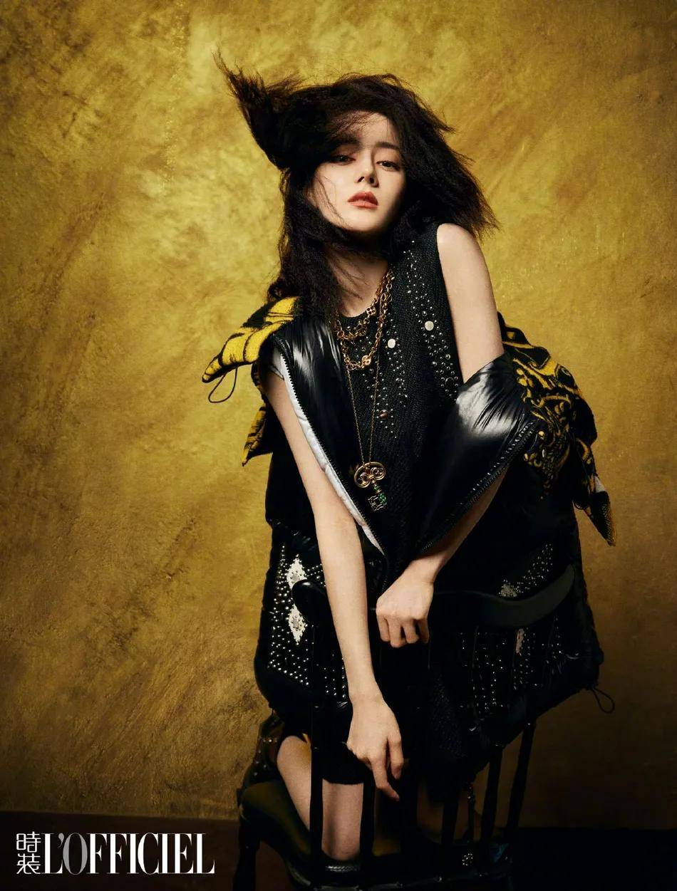 迪丽热巴 新疆美女迪丽热巴酷飒写真！雪肤玉貌风情万种性感妩媚