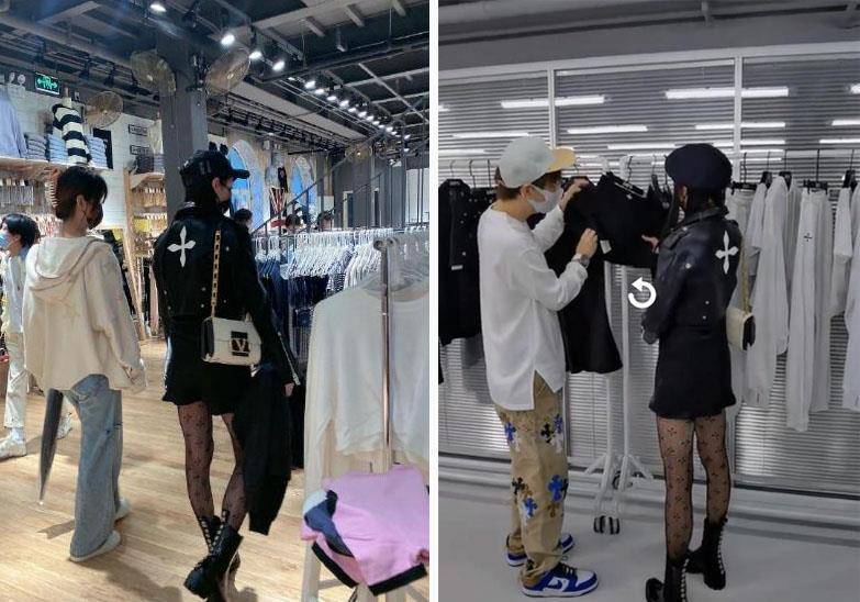 黑色 关晓彤精致打扮被吐槽土？夹克配短裙酷帅十足，黑丝让10分变8分