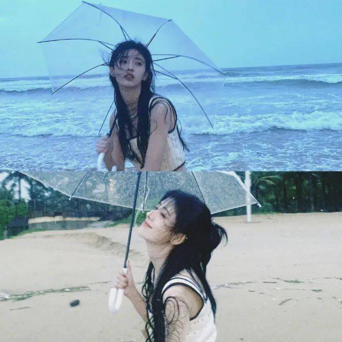 美人 都是伞下美人照！杨紫显得端庄优雅，鞠婧祎竟然有魅惑感，好神奇