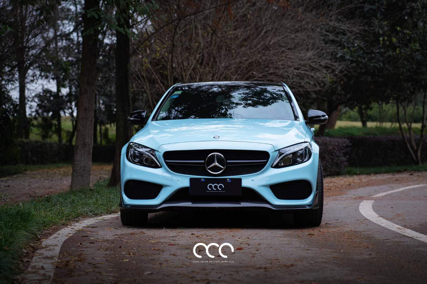 奔驰汽车漫彩pet冰川蓝典藏版