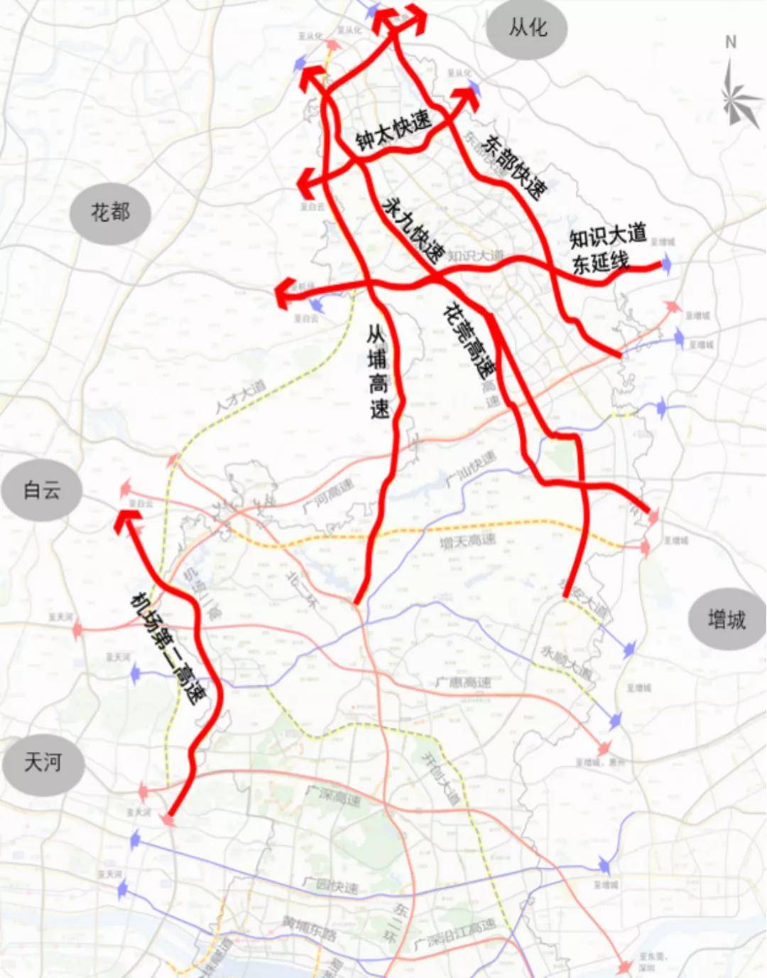 广州开发区各片区间道路建设规划图开创大道快速化改造建设规划图广汕