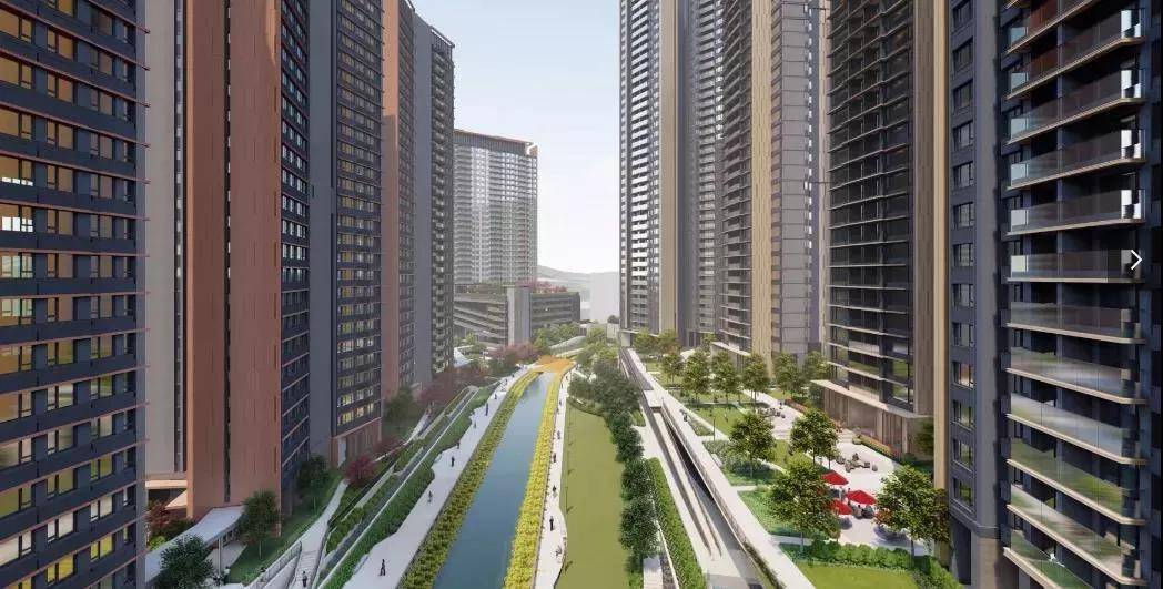 左侧为项目一期,右侧为项目二期