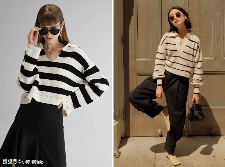 条纹 秋冬必买的毛衣，只推荐这一件，穿10年都不过时