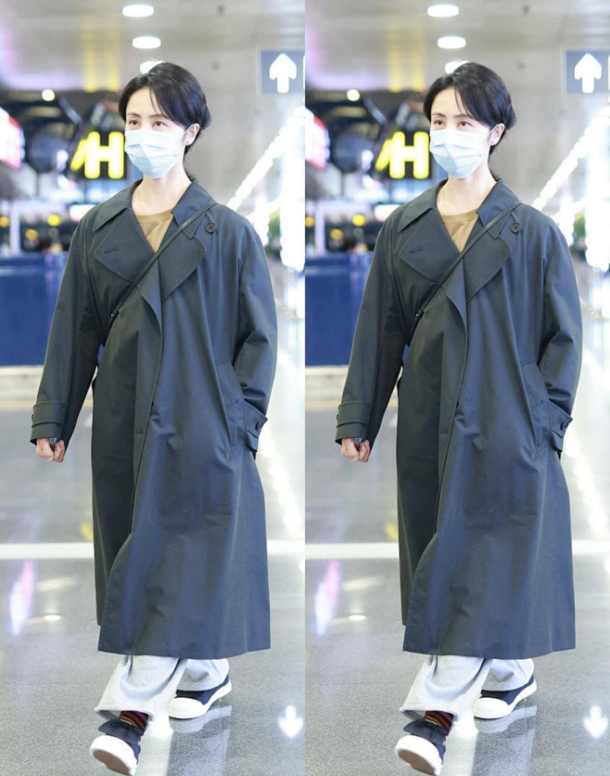 服装 孙莉真会给女儿们做榜样,顶着一头粉毛挺大胆的,但穿着却很干练