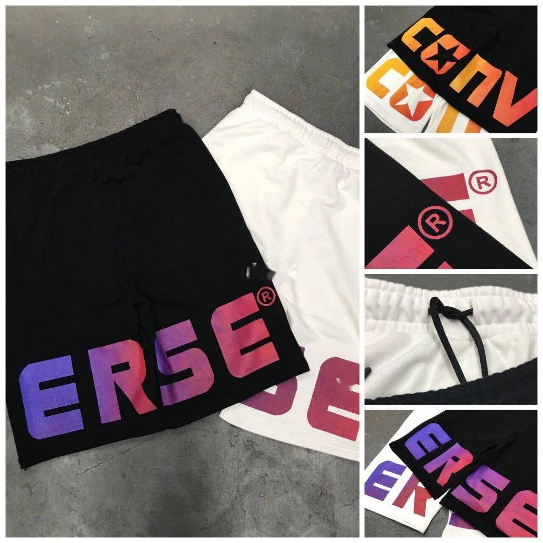 面料 匡威大logo渐变运动短裤