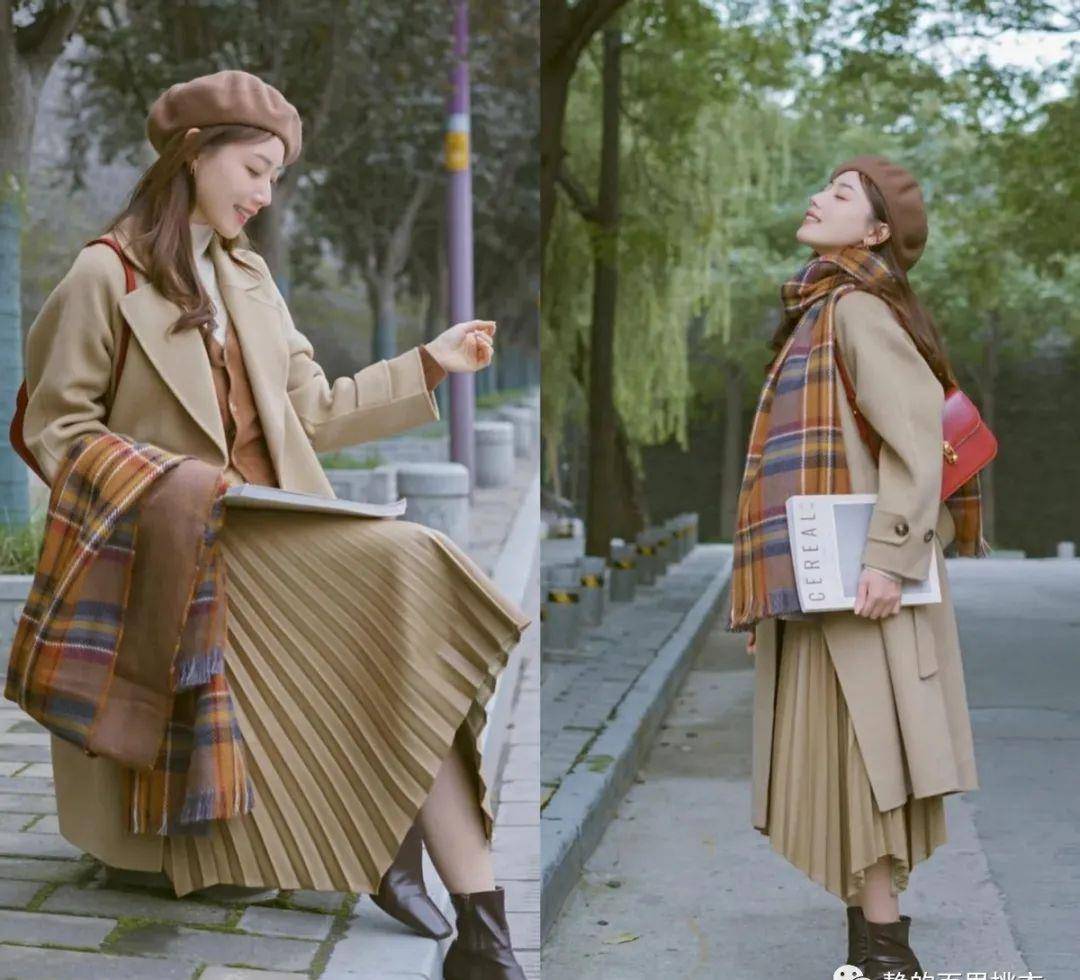 色彩 秋冬不一定穿裤子！气质女人穿“半身裙＋短靴”，洋气还显瘦