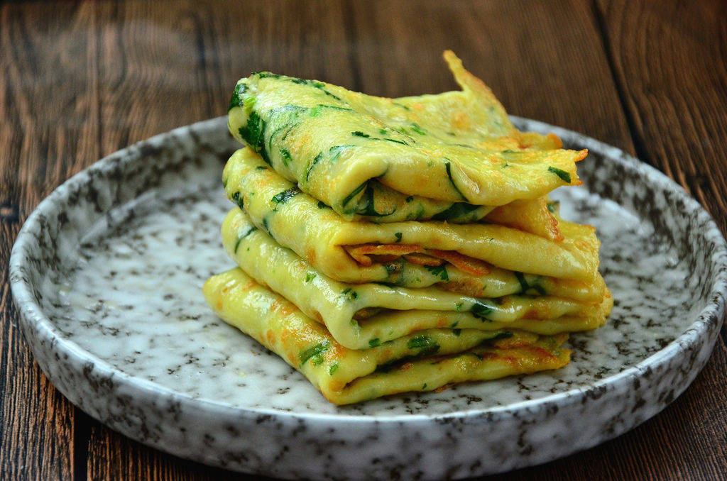 香菜|早餐不愁吃什么了,做一份简单快手的鸡蛋饼,比买的好吃