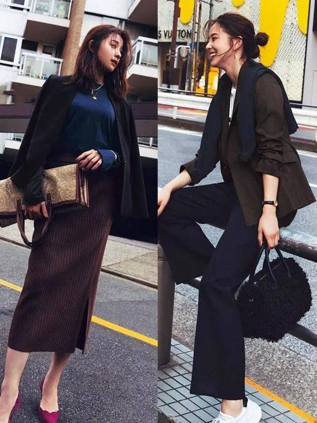 长度 降温之后，这样穿时髦又保暖，40岁女人学着点