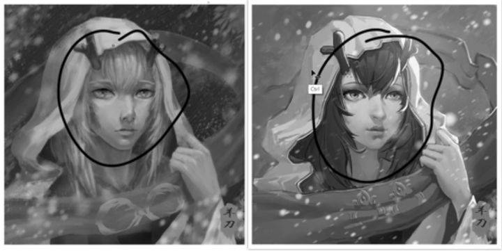 视觉画画怎么上色才好看？ps绘画上色教程