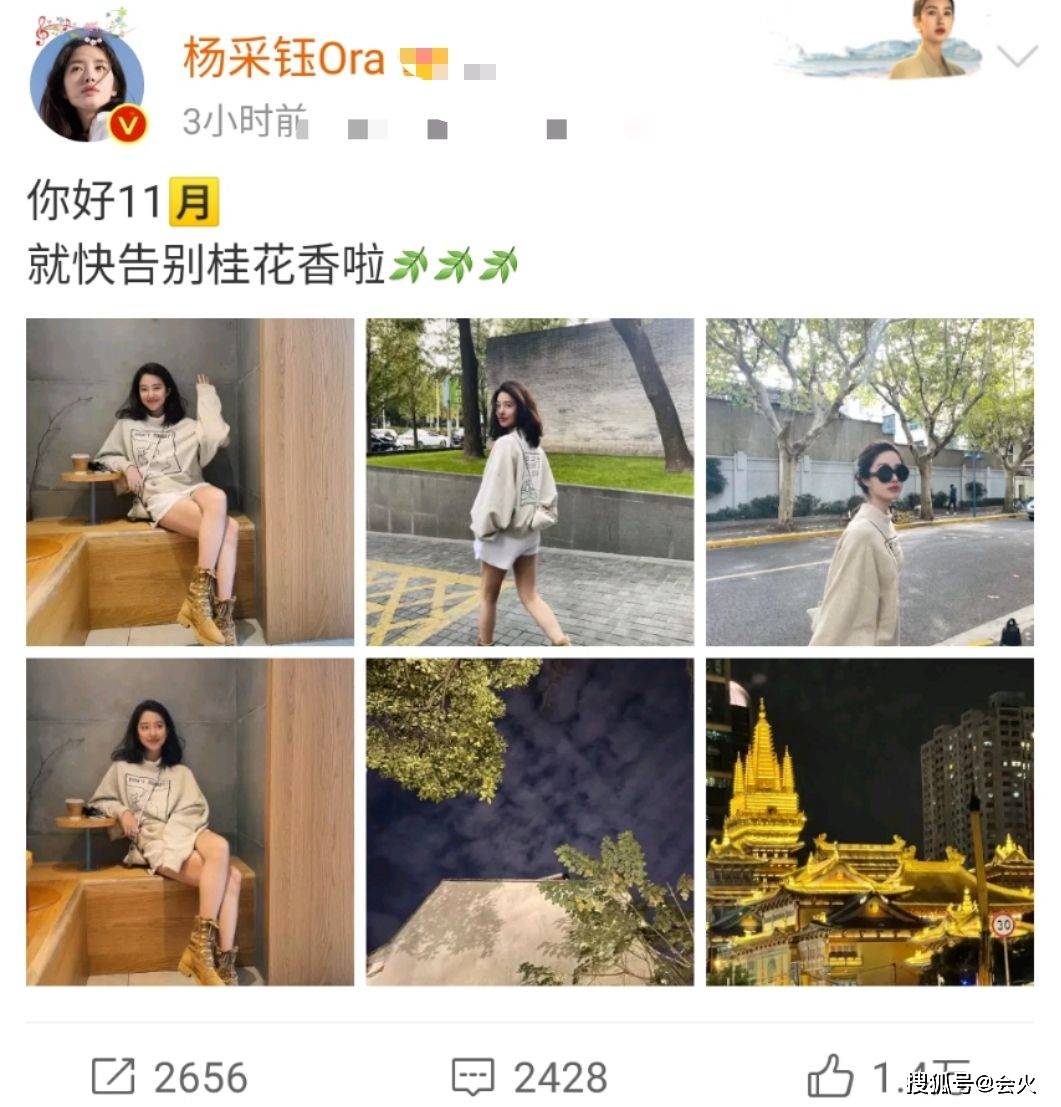 路边上29岁杨采钰路边上炫身材，一双腿白净修长，脸上两个酒窝太抢眼