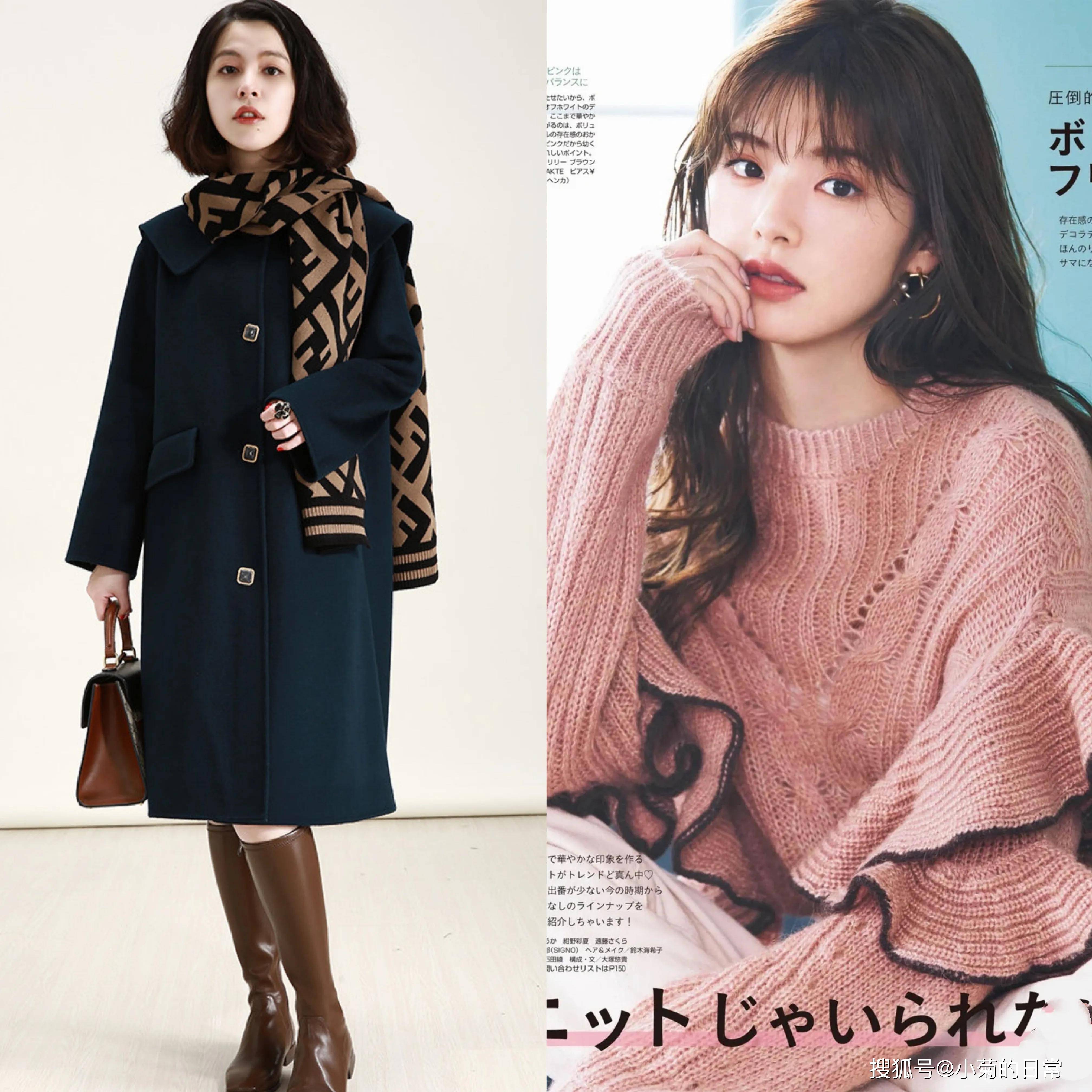 黑色 冬天衣服不必多!学学小姐姐日系穿搭,成熟优雅,冬天就该这么穿