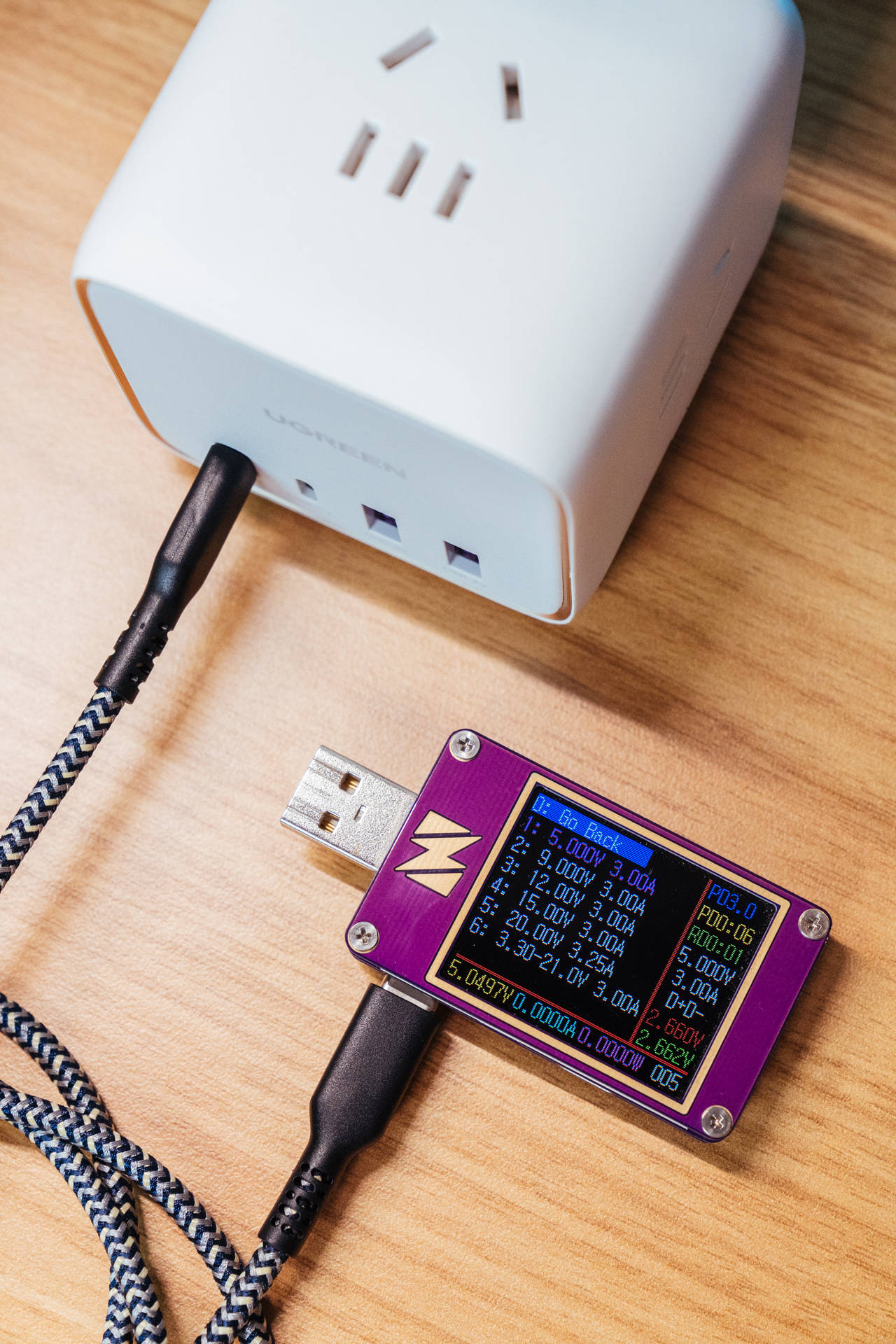 usb-c1/c2口输出电压检测到支持5个固定电压档+1个pps电压档分别是