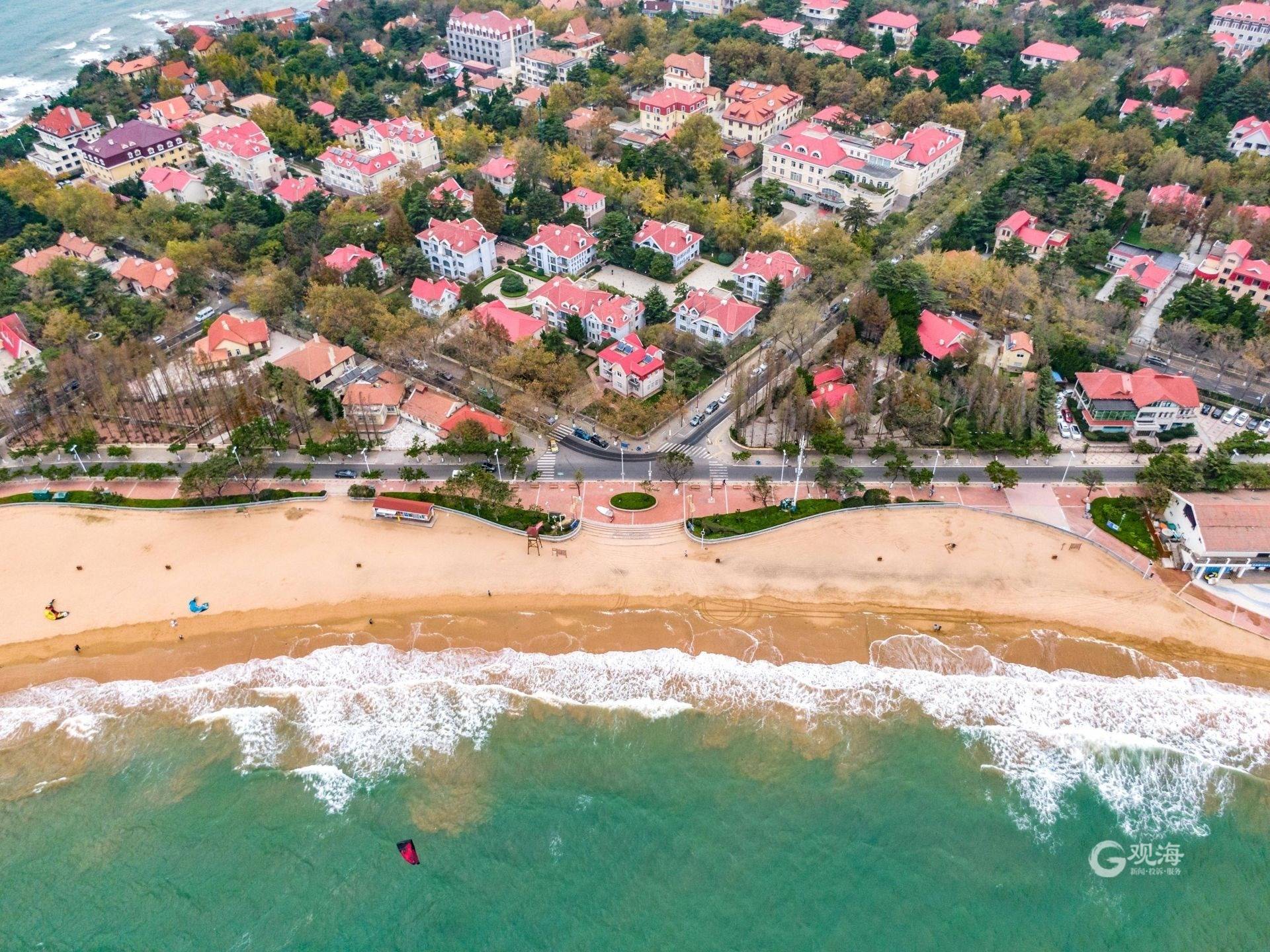 青岛沿海一线秋景醉人_八大关