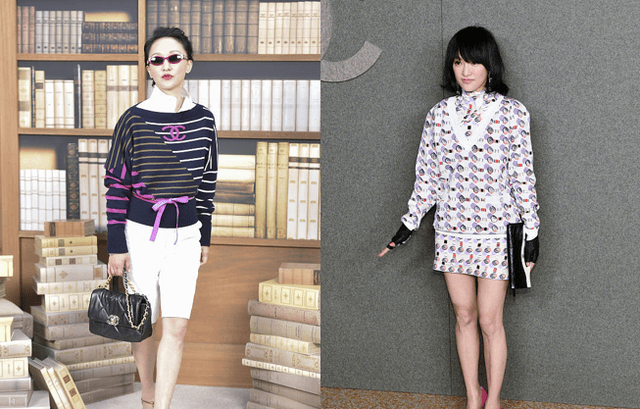 个性 周迅走机场挺“张扬”,穿棕色星空小半袖,脚上穿的粉袜子更抢镜