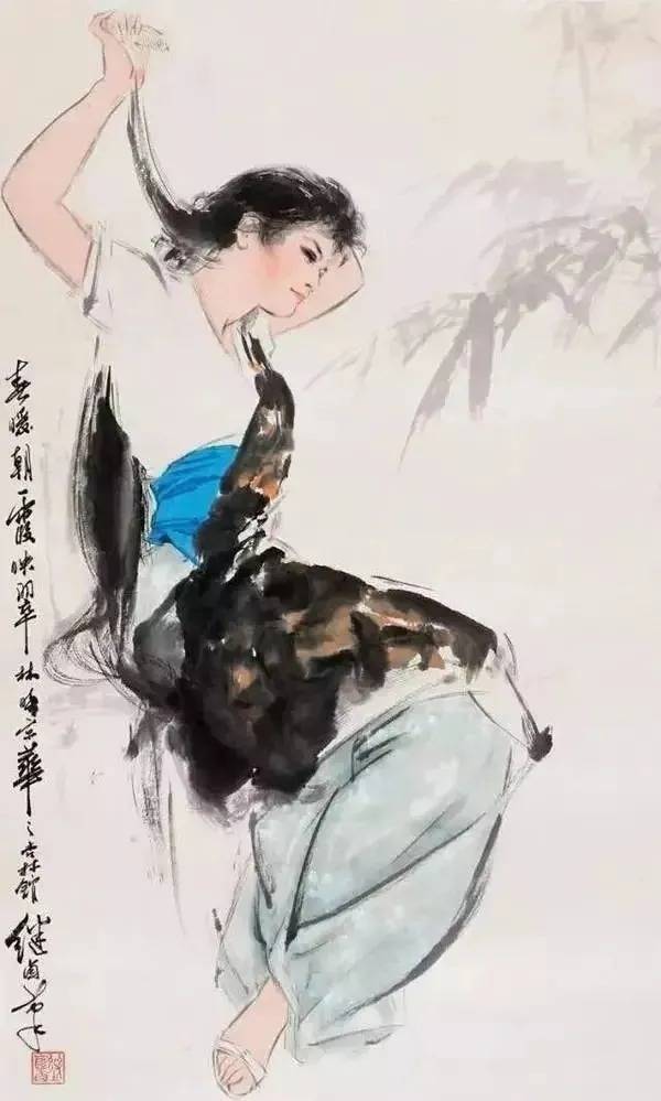 刘继卣的中国画美女，简直美爆了！_搜狐网