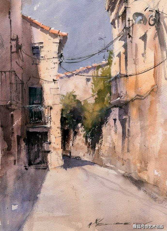 印象水彩美国当代艺术家弗拉迪斯拉夫水彩作品