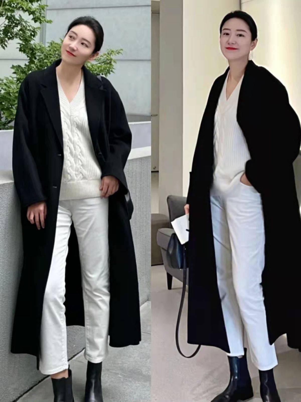 颜色 25-30岁轻熟的小姐姐:大衣配黑白与分层穿搭突显独特魅力与韵味