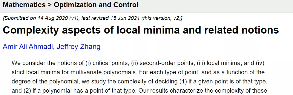 寻找局部最优解，普林斯顿学者：三次优化问题比二次更易于实现