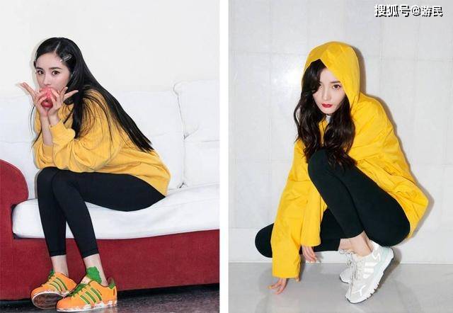 黄卫衣 趁着亮丽黄还没大火，赶紧跟着杨幂学起来，简单3招让你时尚满满