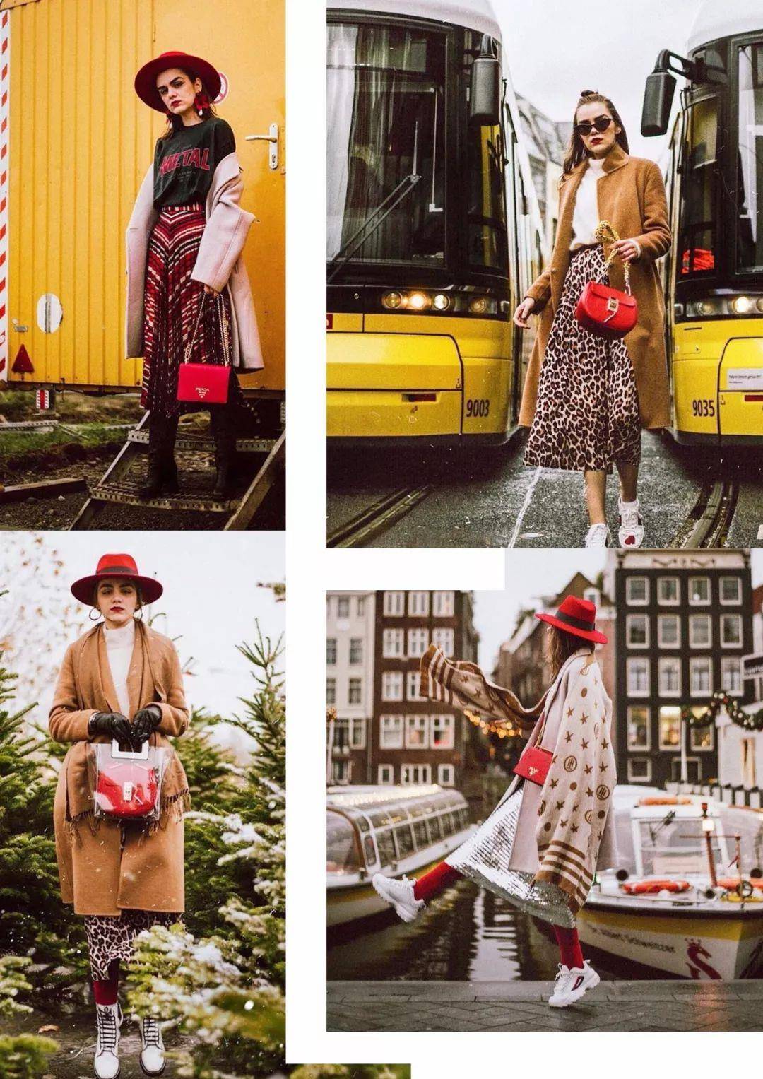 美得 入冬穿大衣＋裙子，美得无可救药！