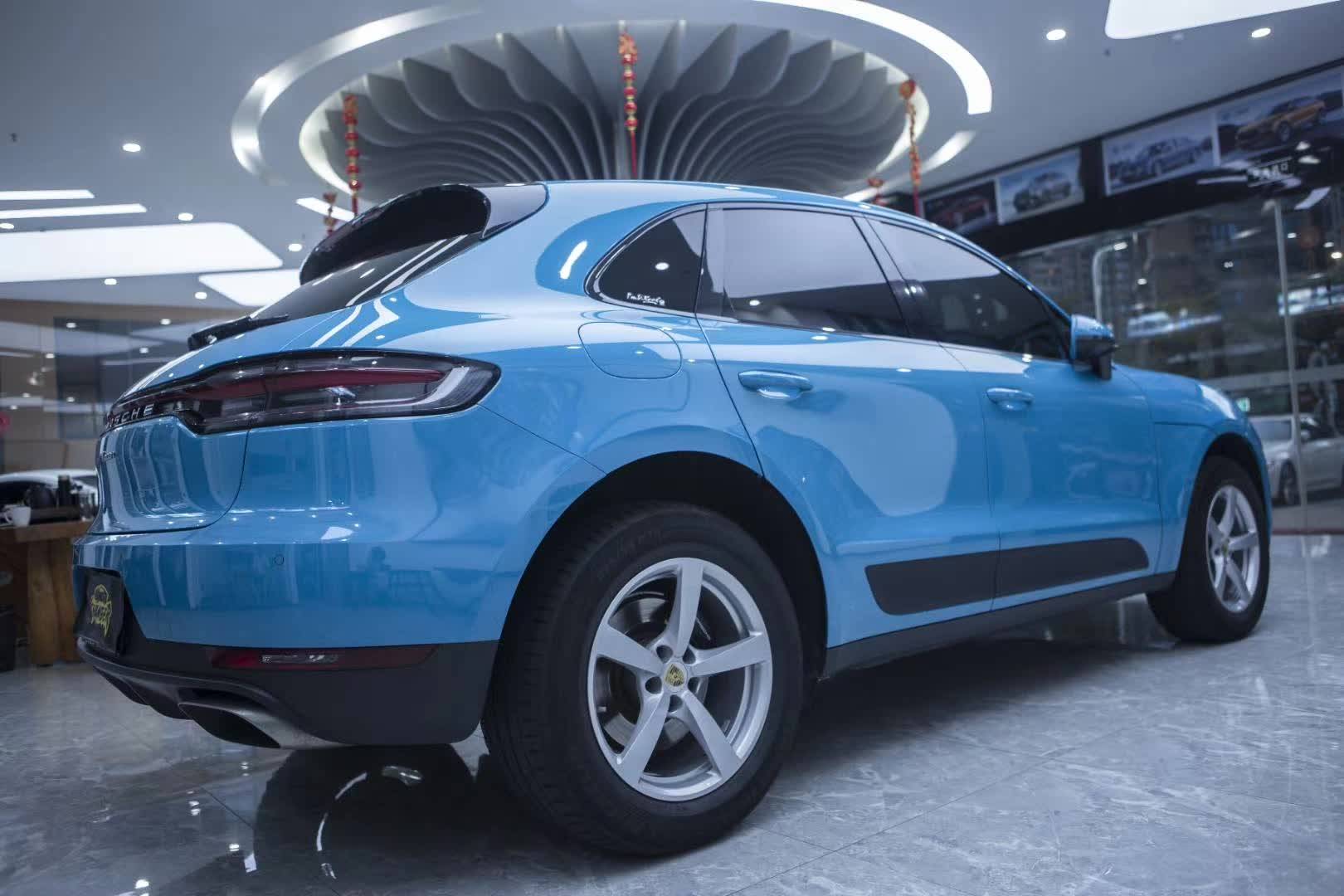 保时捷macan汽车贴膜ichangericr改变者迈阿密蓝pet