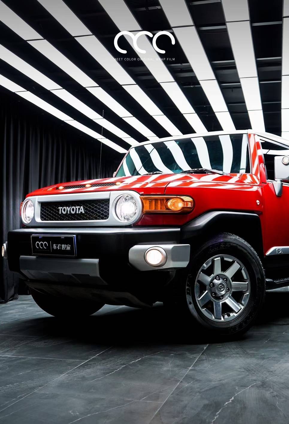 丰田fj酷路泽改色膜漫彩金属红_搜狐汽车_搜狐网