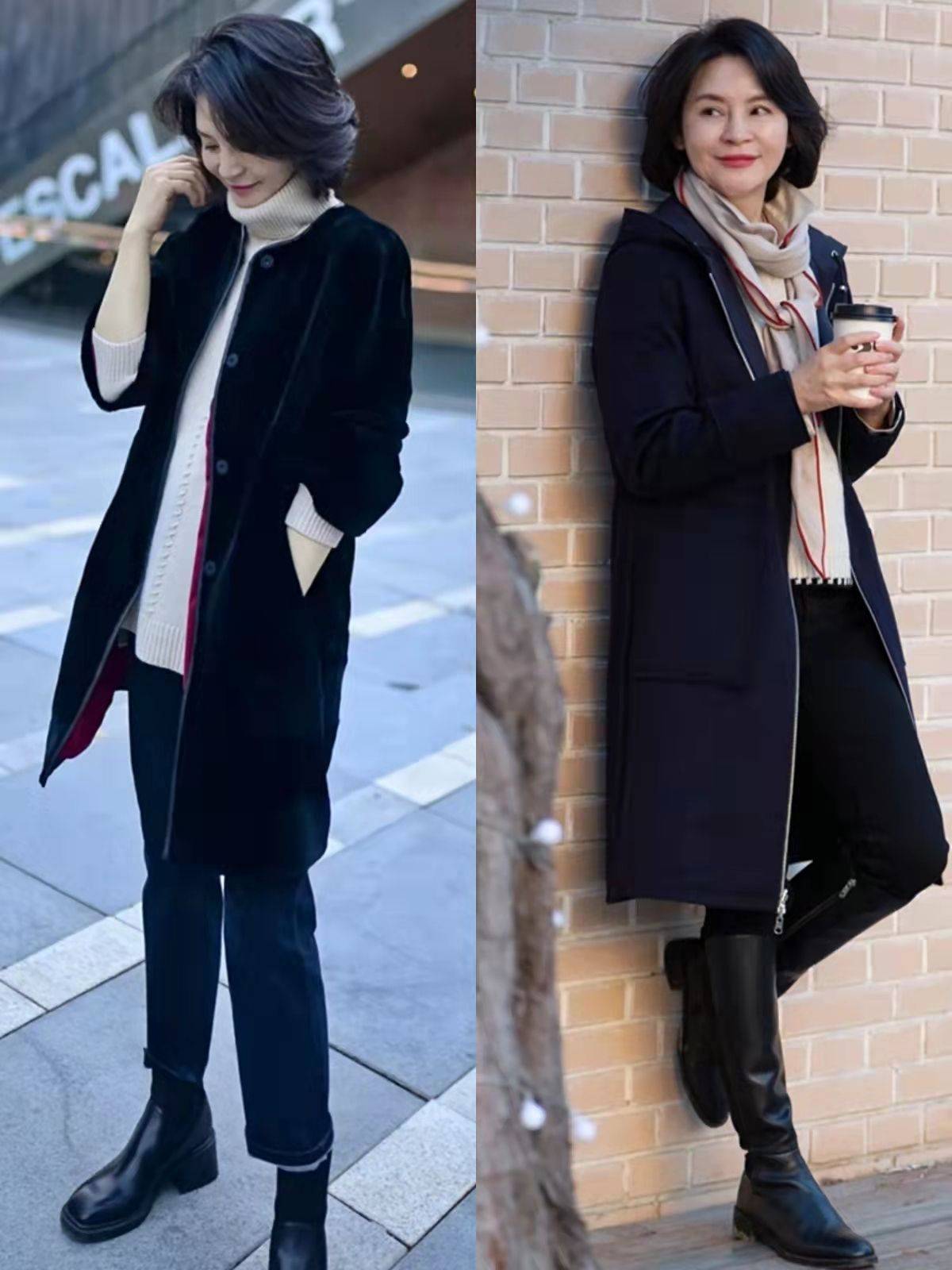 大衣 女人上了年纪也别随便穿，冬季建议瞧瞧她们，这才是真正的优雅