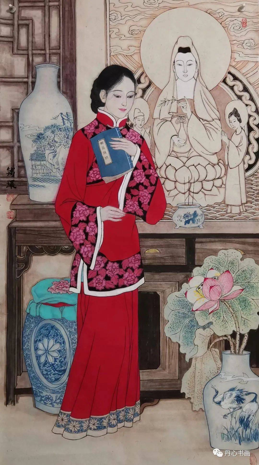 清雅圣洁隽秀婉约仕女画家张思俭