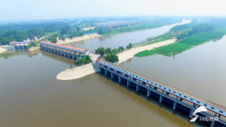沿着大运河看山东航拍大运河德州段四女寺水利枢纽守护运河安澜