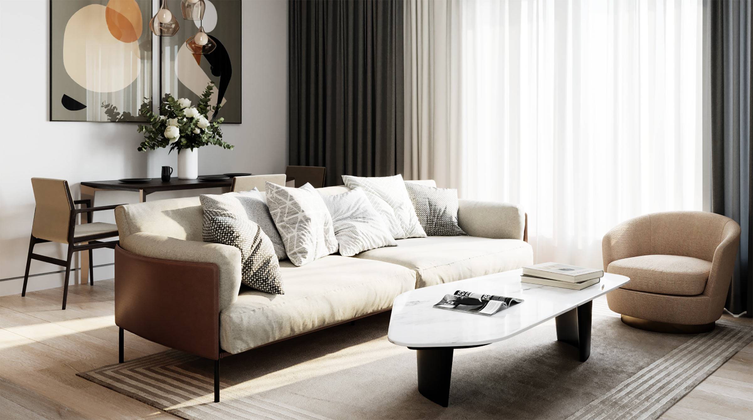 minotti,living divani | 半是淡雅半是精致,轻绘静美与温馨