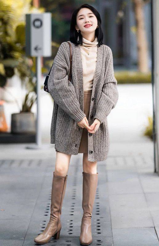 显高 时尚休闲外套+高腰裤