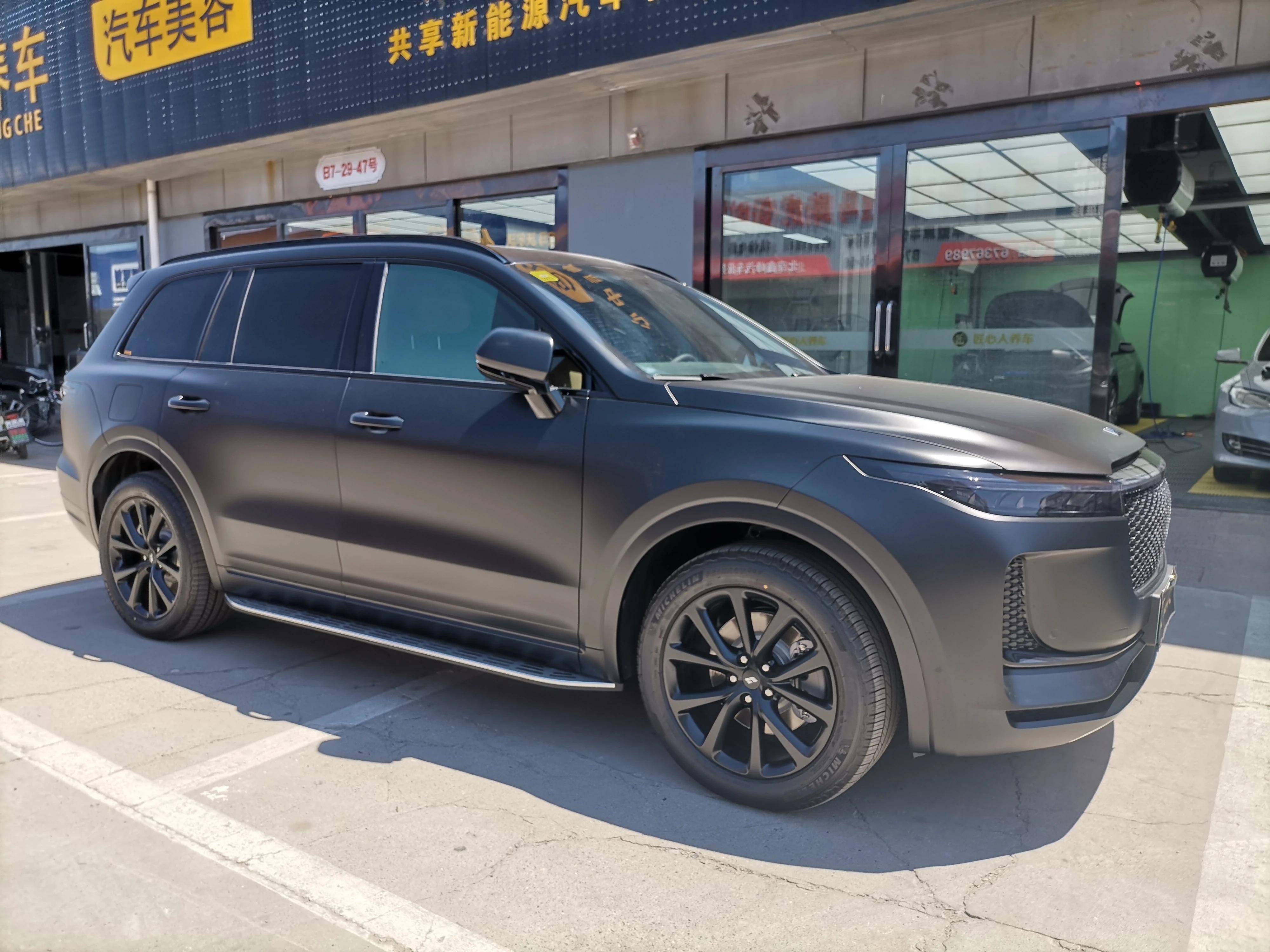 改色案例鉴赏理想one超哑黑贴膜改色