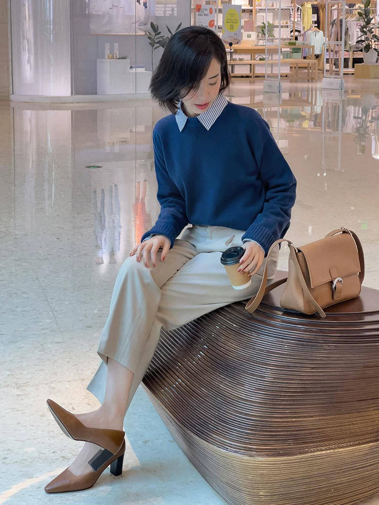 黑色 博主示范告诉你,为什么你穿毛衣不好看,尝试这样穿,简约优雅