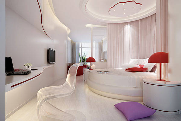 项目类别:主题酒店 项目面积:43㎡ 项目主题:现代简约酒店客房 设计