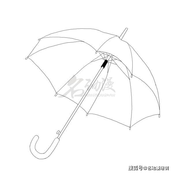 卡通道具绘画技法之雨伞的画法