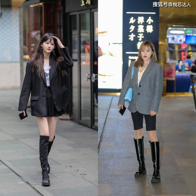 小腿肚 一年四季都能穿的中筒靴,3个穿搭思路,让你的春天变得洒脱大方