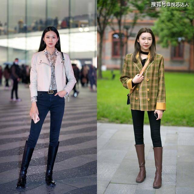 小腿肚 一年四季都能穿的中筒靴，3个穿搭思路，让你的春天变得洒脱大方