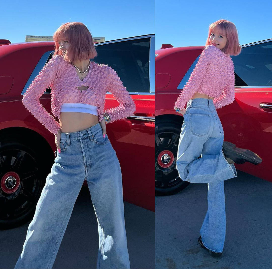 黑色 Lisa回归分享酷辣全黑穿搭，没有同款身材，那就拥有同款时尚造型