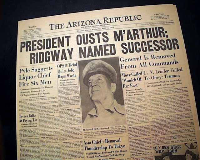 原创麦克阿瑟我统领盟军时杜鲁门你才混国民警卫队杜鲁门呵呵