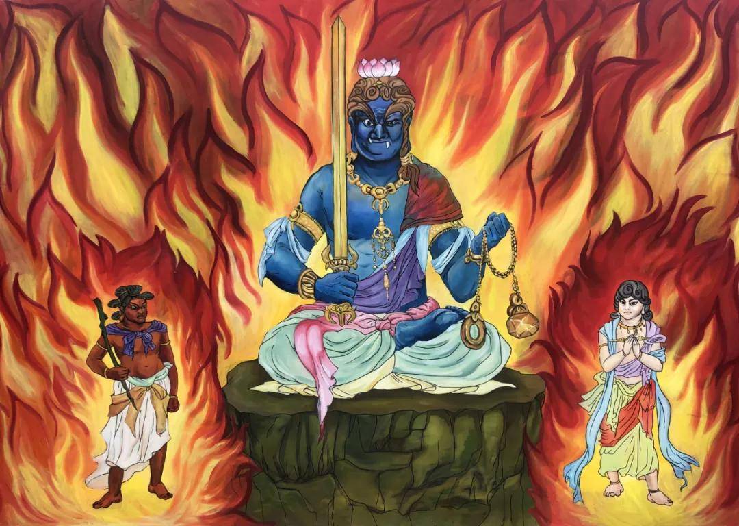 璞空间向台湾金轮寺捐赠画作不动明王圣像