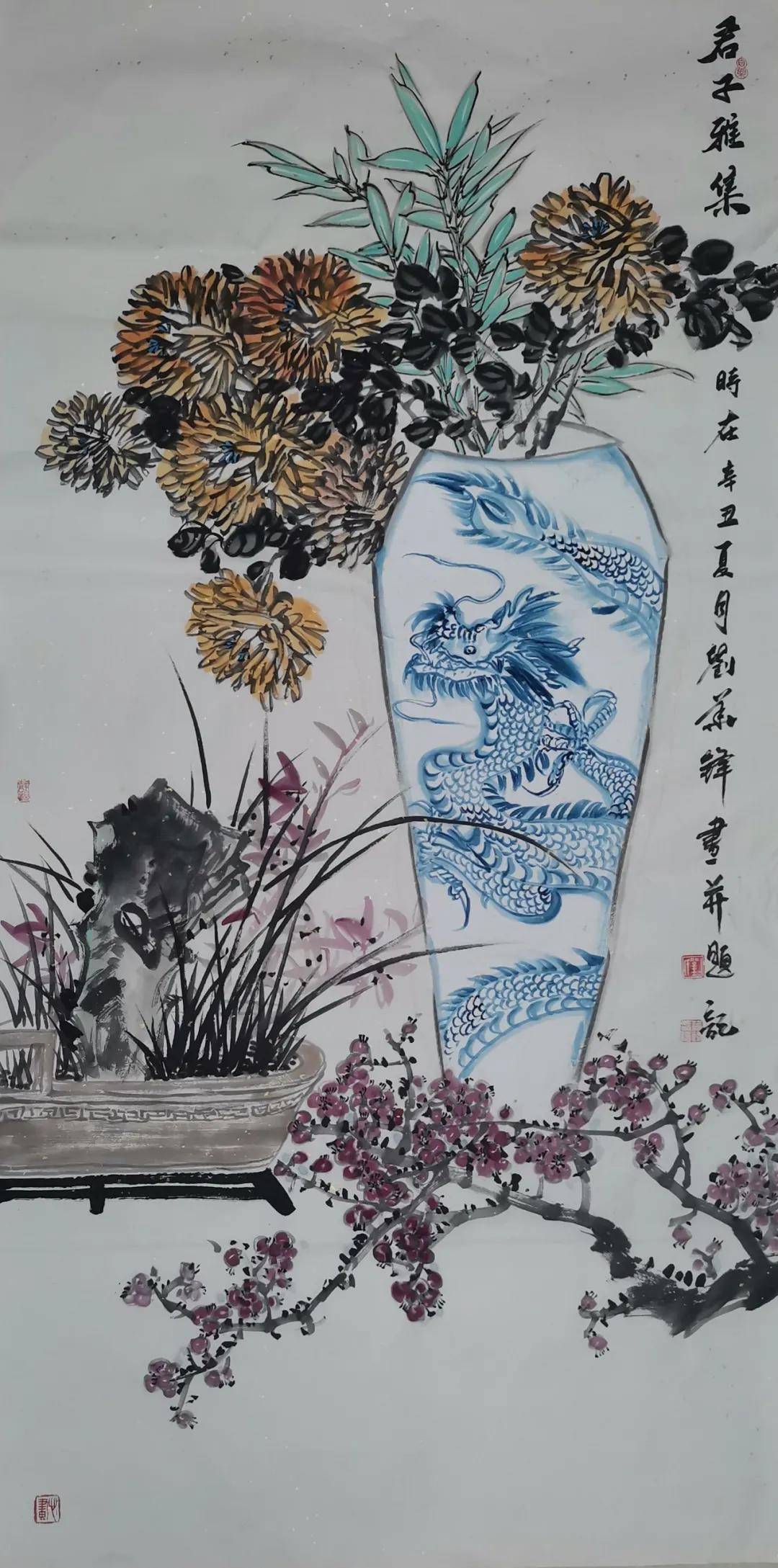 宝剑"锋"自磨砺出,梅花香自苦寒来——记青年画家刘华锋_作品_中国美