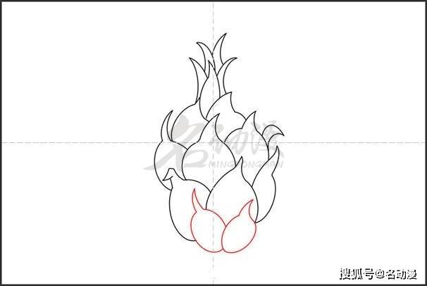 火龍果水果怎麼畫