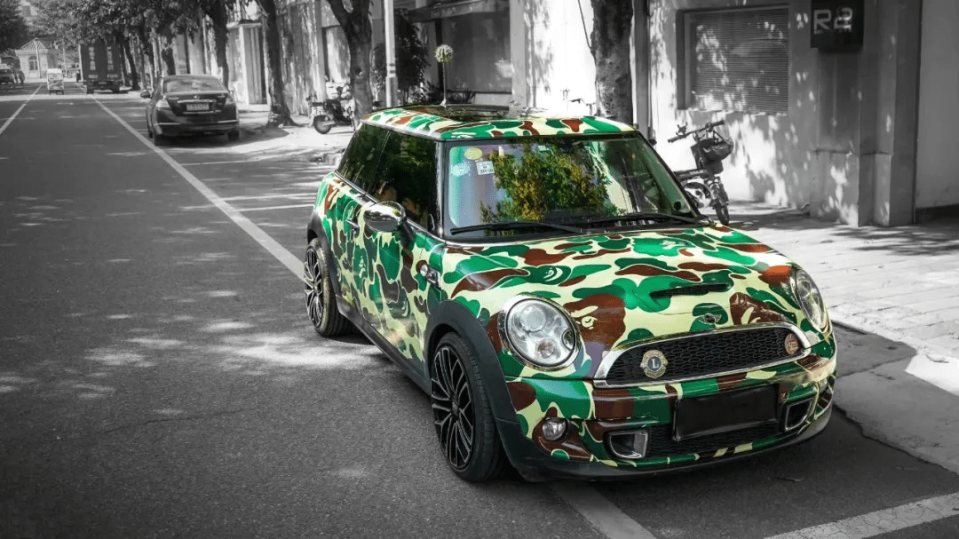 minicooper改色分享丨迷彩彩绘
